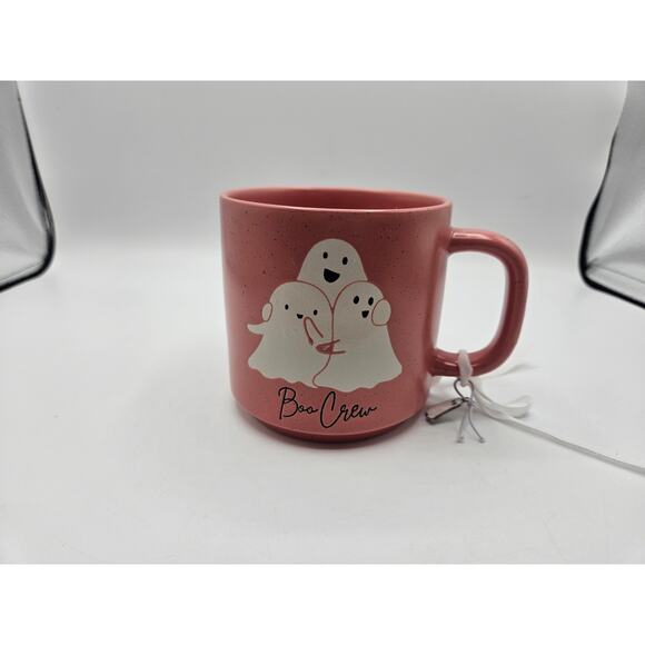 Halloween Mug Ghosts Pink Boo Crew Ghost Charm 18‎ oz NEW - Picture 2 of 9